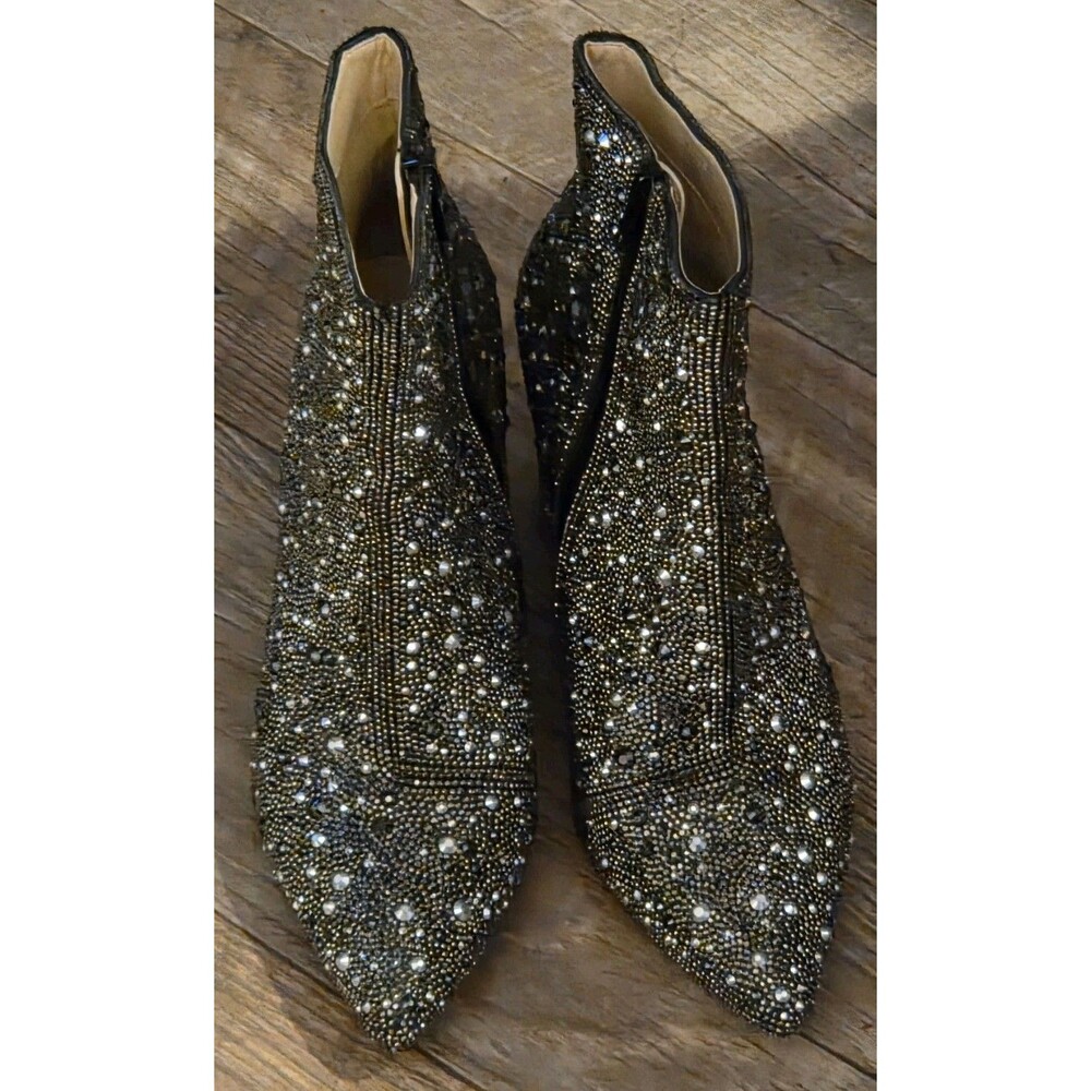 Betsey Johnson Cady Crystal Pavé Booties block heel booties - Size 8 - Picture 11 of 16